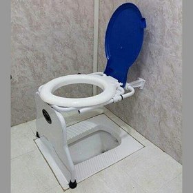تصویر توالت فرنگی تاشو دیواری آسانا بدون قیف 