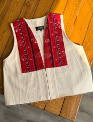 تصویر ست جلیقه و شلوارک خوس دوزی قشقایی 