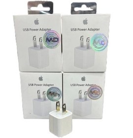 تصویر کلگی شارژر آیفون دو پین اورجینال iphone adaptor