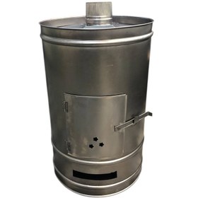 تصویر بخاری هیزمی استوانه ای قطر ۴۰ سانتی متر 