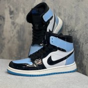 تصویر کتونی Air jordan1 high آبی ورنی Air Jordan1 high