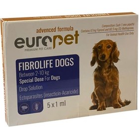 تصویر قطره ضد کک و کنه مخصوص سگ نژاد کوچک یوروپت (یک عددی و پنج عددی) ا Europet Fibrolife Dogs Europet Fibrolife Dogs