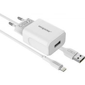 تصویر شارژر دیواری WOPOW مدل WA03L همراه کابل لایتنینگ 1.2متر 