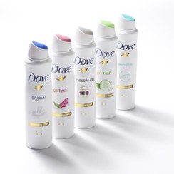 تصویر اسپری ضد تعریق داو Dove Antiperspirant Spray 48h 250ml - خیار وچای سبز Dove 1/4 Moisturising Cream 48h Anti Perspirant