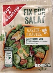 تصویر ادویه سالاد ادکا Edeka آلمان مدل Fix Fur Salat مخلوط سبزیجات باغی بسته 5 عددی 