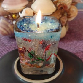 تصویر شمع کامل عروس اقیانوس مجموعه ۵ عددی - آبی اقیانوسی candle panah