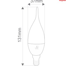 تصویر لامپ ال ای دی 7 وات اشکی افراتاب LED tear Lamp 7 W AFRATAB