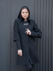 تصویر پالتو فوتر خزدار استین دوتیکه سنگدار 