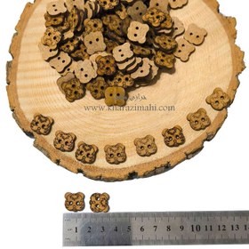 تصویر دکمه طرح شیر چوبی _ کد42 