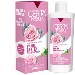 تصویر شامپو رنگساژ سریتا قرمز Cerita shampoo hair color pure red 200ml