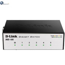 تصویر سوییچ 5 پورت دی-لینک مدل DGS-105 ا D-Link DGS-105 5-Port Gigabit Desktop Switch D-Link DGS-105 5-Port Gigabit Desktop Switch