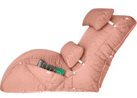 تصویر پاف و صندلی استراحت مدل اواتار رست سایز بزرگ - کرمی تیره larg avatar rest