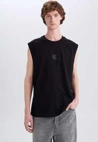 تصویر زیرپیراهنی مردانه دفاکتو بدون آستین طرح دار | Defacto E3224AX25HS 