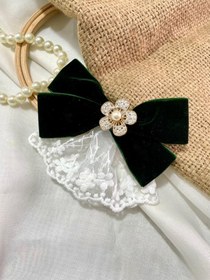 تصویر پاپیون - ترکیب سبز و سفید 