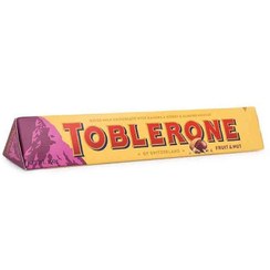 تصویر TOBLERON شکلات با مغز بادام و کشمش 100گرمی تابلرون 