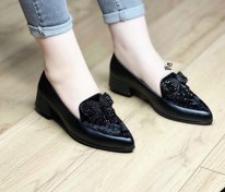 تصویر کفش کالج زنانه مدل هلدینگ سایز ۳۷ الی ۴۱ رنگ سیاه 