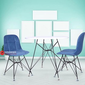 تصویر میز و صندلی ناهارخوری دونفره مدل آریا لمسه متال aria lamse metal chair