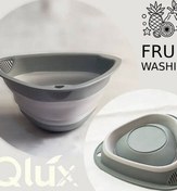 تصویر لگن تاشو مثلثی آبگیر سیلیکونی Qlux 00952 