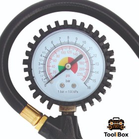 تصویر درجه باد برند Wiseup کد 063501 WISEUP Tire Pressure Gauge — Model 063501
