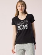 تصویر تی شرت آستین کوتاه زنانه کولینز ا colins | CL1026828_BLK colins | CL1026828_BLK