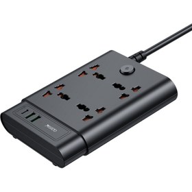 تصویر شارژر رومیزی و چندراهی برق هوشمند Yesido - مشکی Yesido PowerSocket 2650Watt