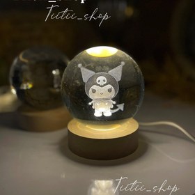 تصویر گوی پایه چوبی کرومی 