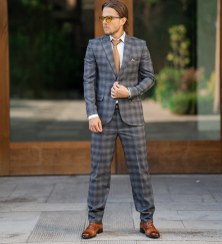 تصویر کت و شلوار چهارخونه عالیجناب مدل ۰۱ سایز ۵۴ 