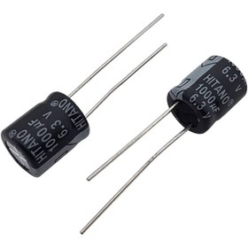 تصویر خازن الکترولیت 1000uF - 6.3V Electrolytic capacitor 1000uF - 6.3V