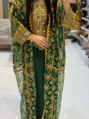 تصویر پیراهن دو تیکه پرکار مدل نور کد 100379 