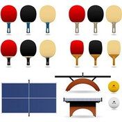 تصویر مجموعه کامل تنیس روی میز – Table tennis complete set 