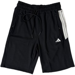 تصویر خرید شلوارک آدیداس adidas مشکی پارچه غواصی اسپرت ورزشی 