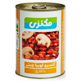 تصویر کنسرو لوبیا چیتی با قارچ مکنزی 380 گرم - باکس 12 عددی Makenzi canned beans with mushrooms 380 grams - box of 12 pieces