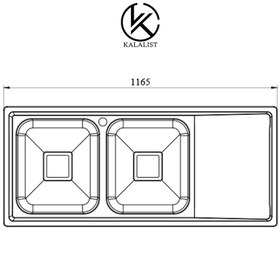 تصویر سینک کن مدل 8142 CAN inset sink 8142