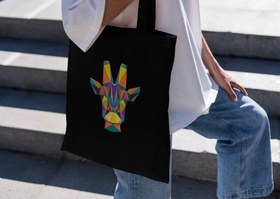 تصویر origami giraffe origami giraffe tote bag