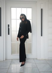 تصویر کت و شلوار زنانه مشکی 