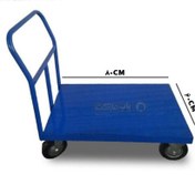 تصویر گاری حمل بار چهار چرخ با چرخ آهنی کد 603 