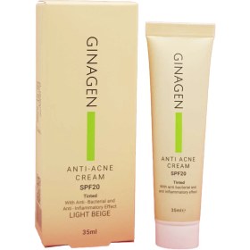 تصویر کرم ضد جوش ژیناژن SPF20 رنگی 35 میل Ginagen Anti Acne Cream SPF20 Tinted 35ml