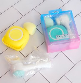 تصویر پک سه تکه فیس براش و پد مخزن دار 