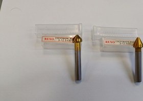 تصویر مته خزینه سایز 12/5 60و90 درجه رکسو HSSE چین 