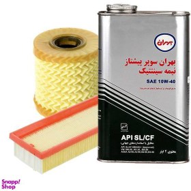 تصویر روغن موتور خودرو پژو با موتور TU5 ، پژو 206SD ، رانا و H30 کراس با فیلترها مدل D1828P14-بسته کامل تعویض روغن 