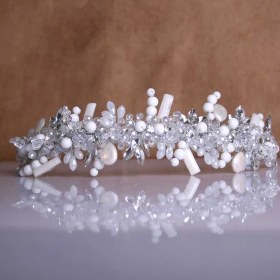 تصویر تاج ریسه عروس سفید 