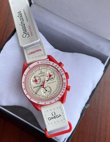 تصویر ساعت مچی امگا سواچ زحل Omega x Swatch مدل Mission to Saturn قهوه ای ساعت مچی دیجیتال زنانه متفرقه مدل ساعت مچی امگا سواچ زحل Omega x Swatchمدل Mission to Saturn قهوه ای