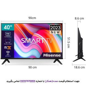 تصویر تلویزیون هوشمند 40 اینچ هایسنس مدل HISENSE A4K 40 TV 