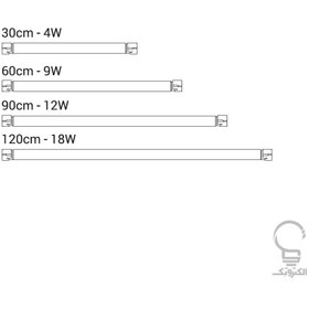 تصویر چراغ LED خطی T5 و 60 سانتی متری 9 وات اکووات 