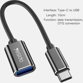 تصویر کابل تبدیل تایپ سی به یو اس بی Yesido Type-C OTG USB 3.0 Super Fast Data Transmission ا Yesido Type-C OTG USB 3.0 Super Fast Data Transmission Yesido Type-C OTG USB 3.0 Super Fast Data Transmission