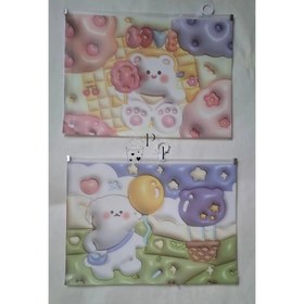 تصویر پوشه زیپی A4 سه بعدی 