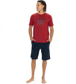 تصویر ست پیژامه فاق نرمال آستین کوتاه راسته مردانه | یو اس پولو U.S. Polo Assn. US.01.18884.25Y 165 