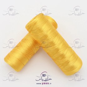 تصویر نخ روکار ابریشم زرد شماره 6 (نخ قلاب بافی) 