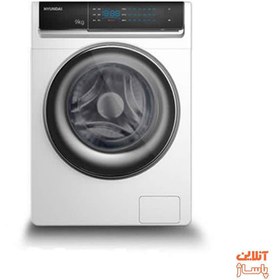 تصویر ماشین لباسشویی هیوندای مدل HWM-9418 ظرفیت 9 کیلوگرم Hyundai HWM-9418 washing machine model 9kg