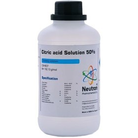 تصویر اسید سیتریک ۵۰% cleaning نوترون شیشه ای حجم ۱ لیتر 